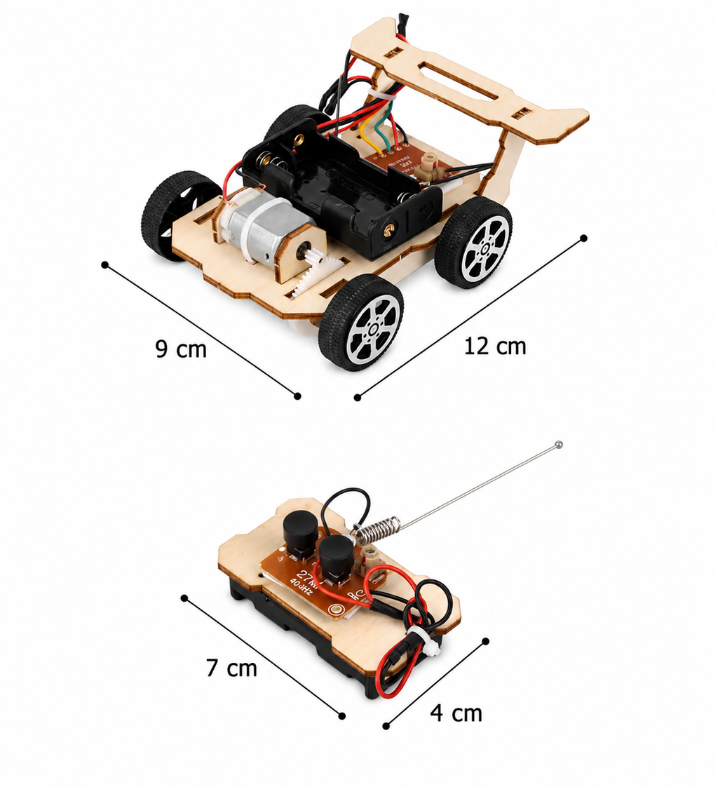 STEM RC-autobouwset van hout