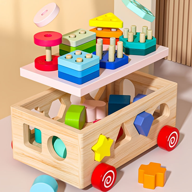 Montessori-stapelspel met geometrische vormen