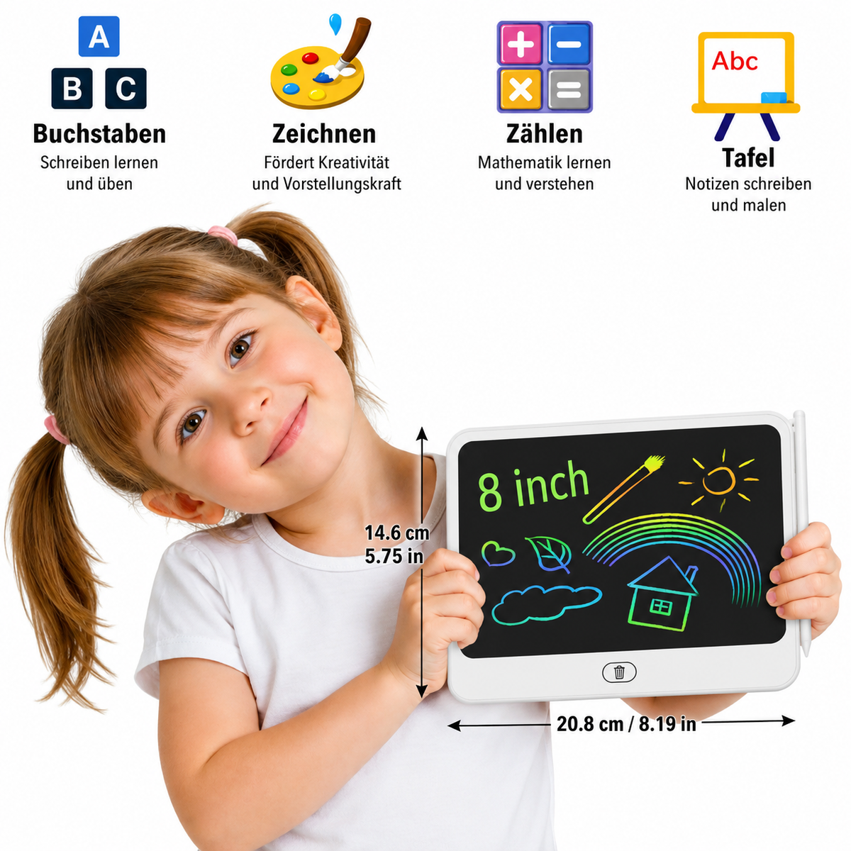 Herbruikbaar LCD-tekenbord voor kinderen