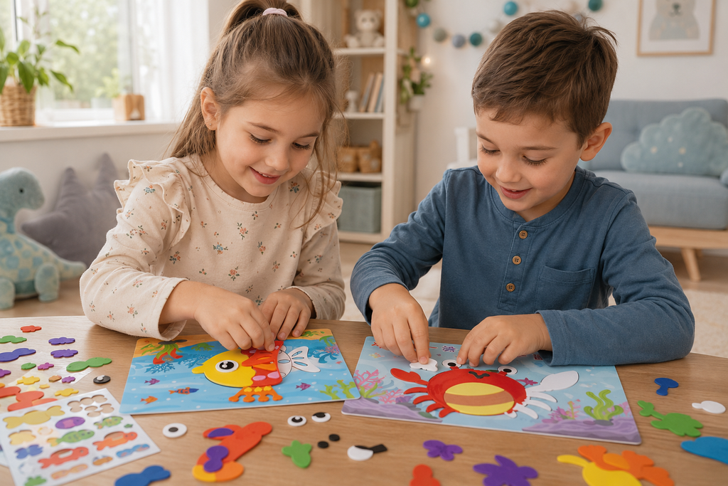 3D-schuimstickerset voor kinderen