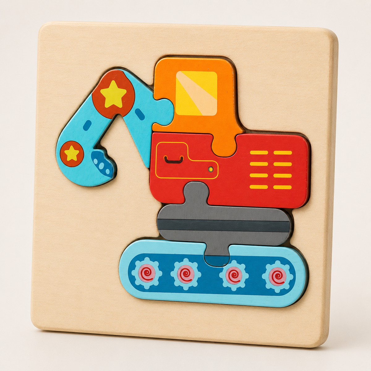 Montessori 3D-houten puzzel met dieren & voertuigen