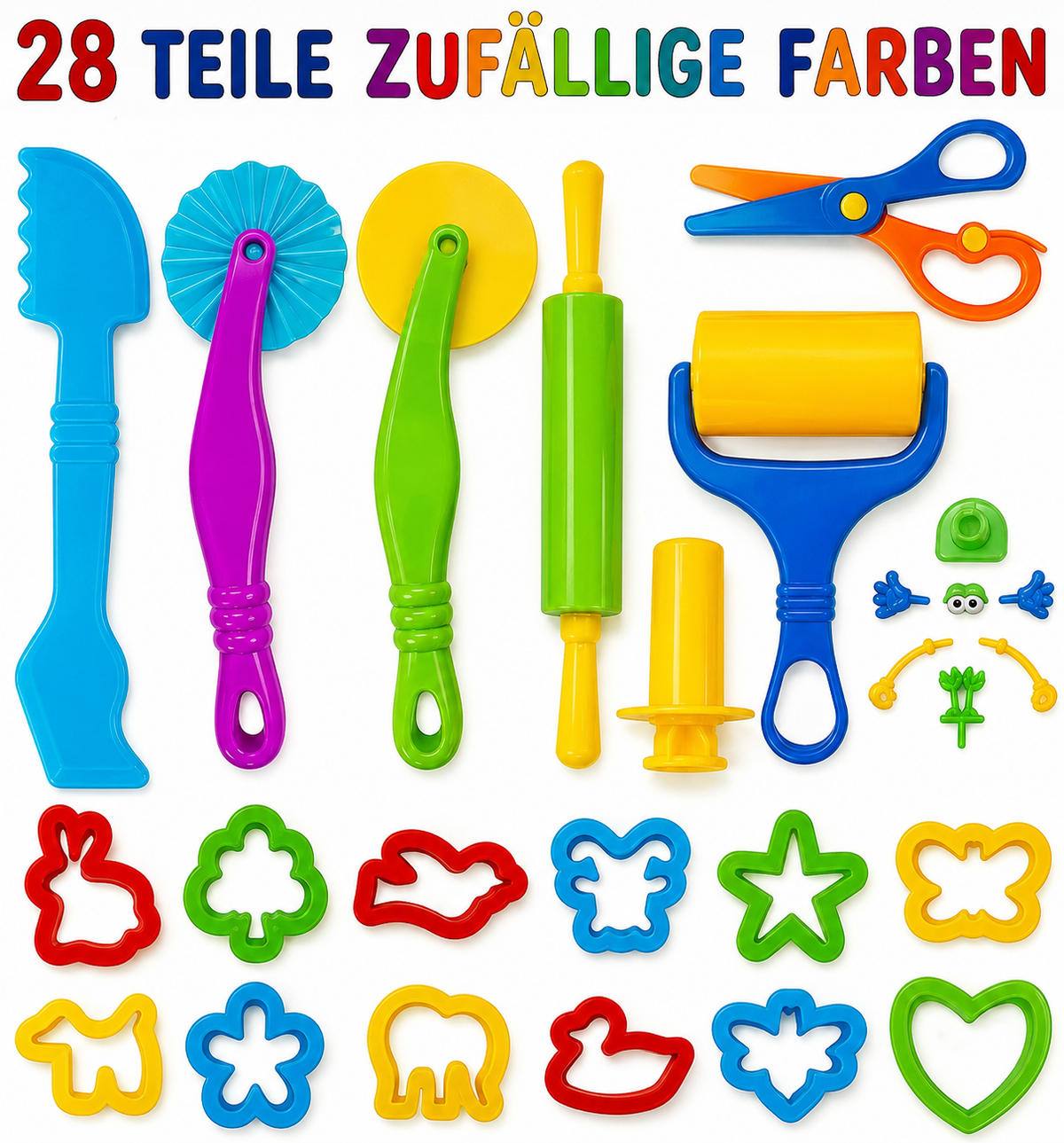 Kleigereedschapset met vormen voor kinderen