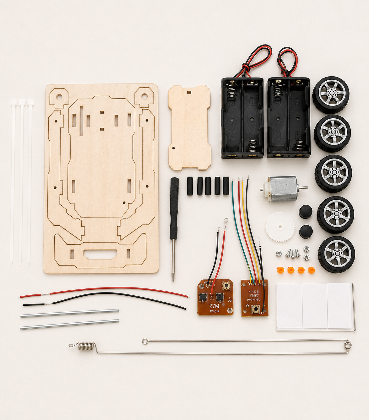 STEM RC-autobouwset van hout