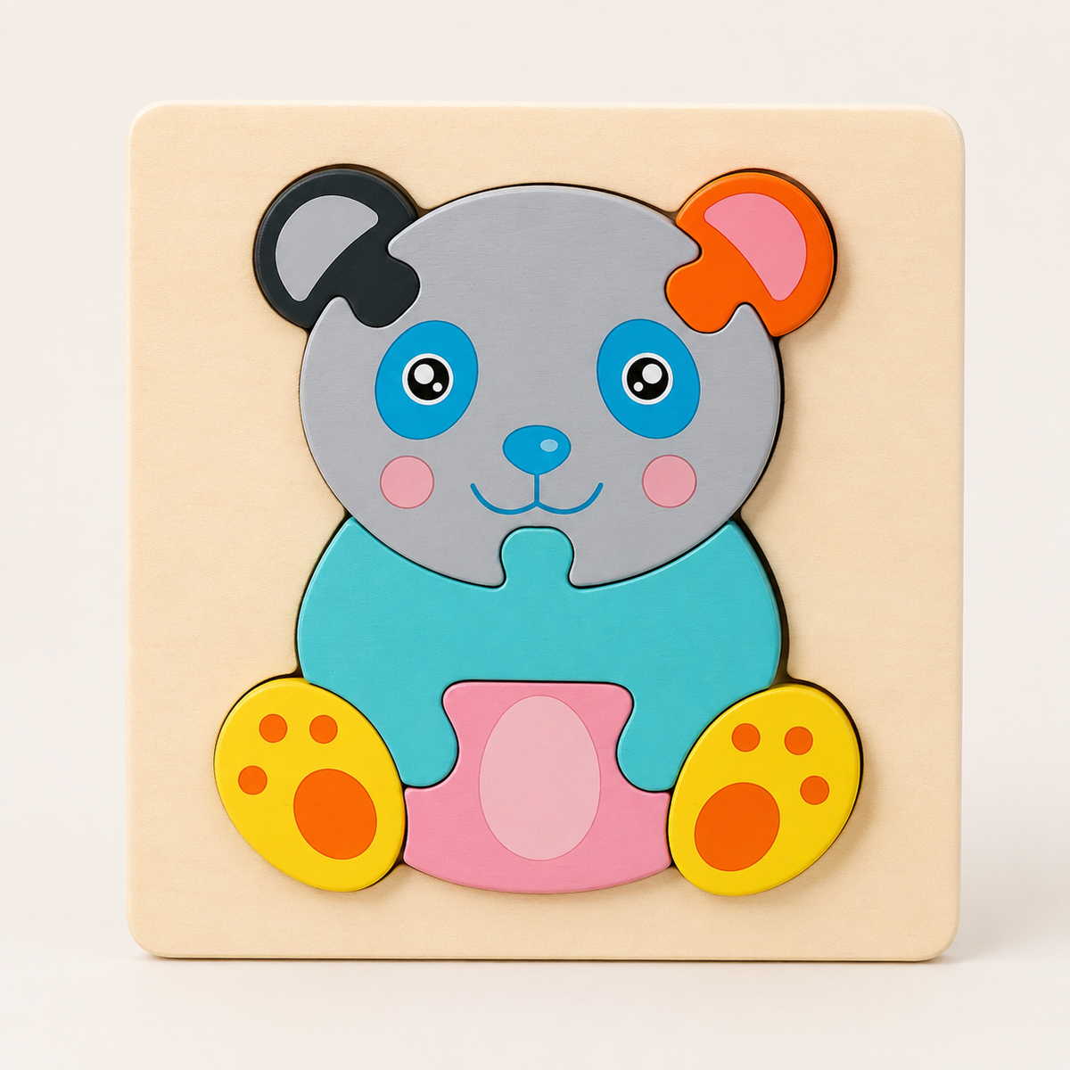 Montessori 3D-houten puzzel met dieren & voertuigen