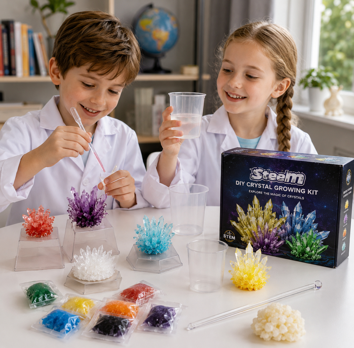 Kristallen-kweekset voor kinderen