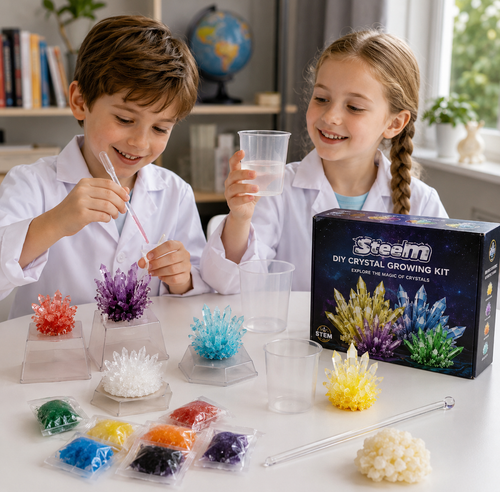 Kristallen-kweekset voor kinderen