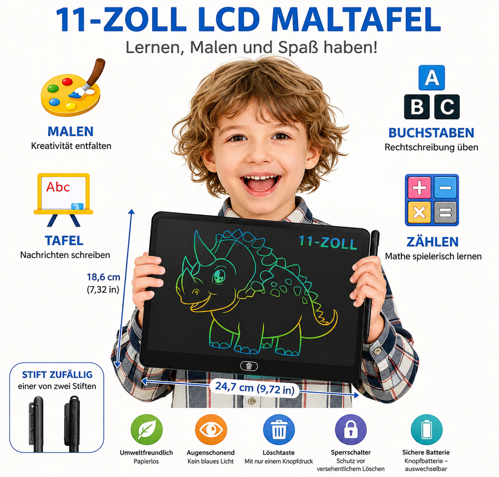 Herbruikbaar LCD-tekenbord voor kinderen