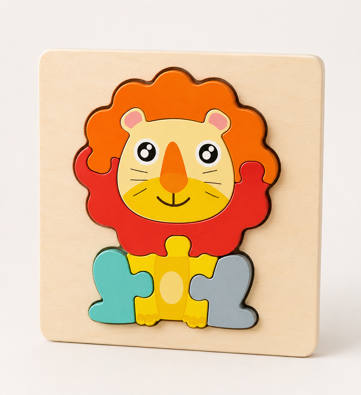 Montessori 3D-houten puzzel met dieren & voertuigen