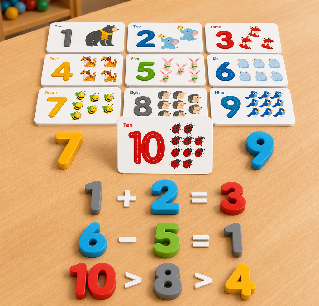 Montessori-houten cijferpuzzel