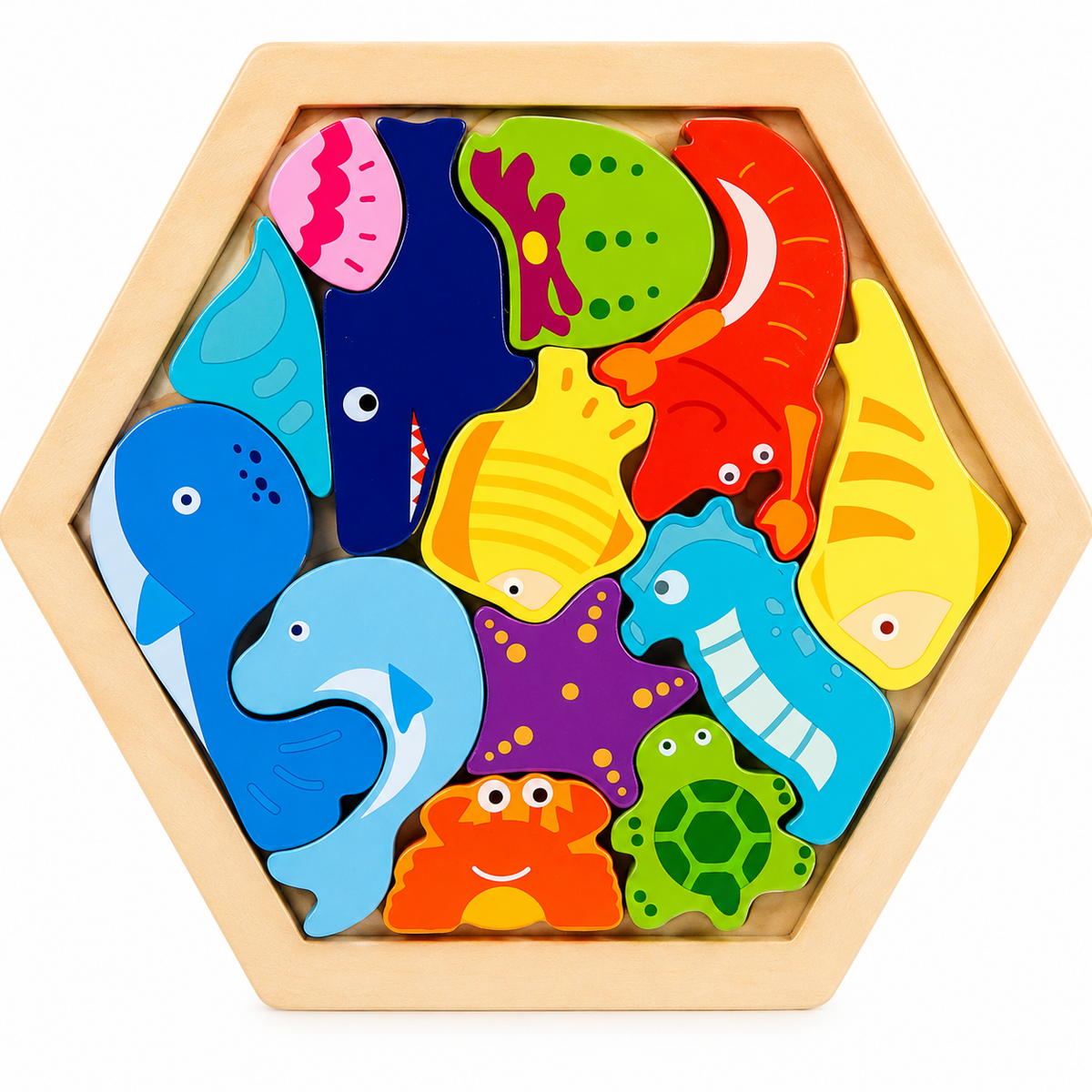 Montessori 3D-houten puzzel voor kinderen