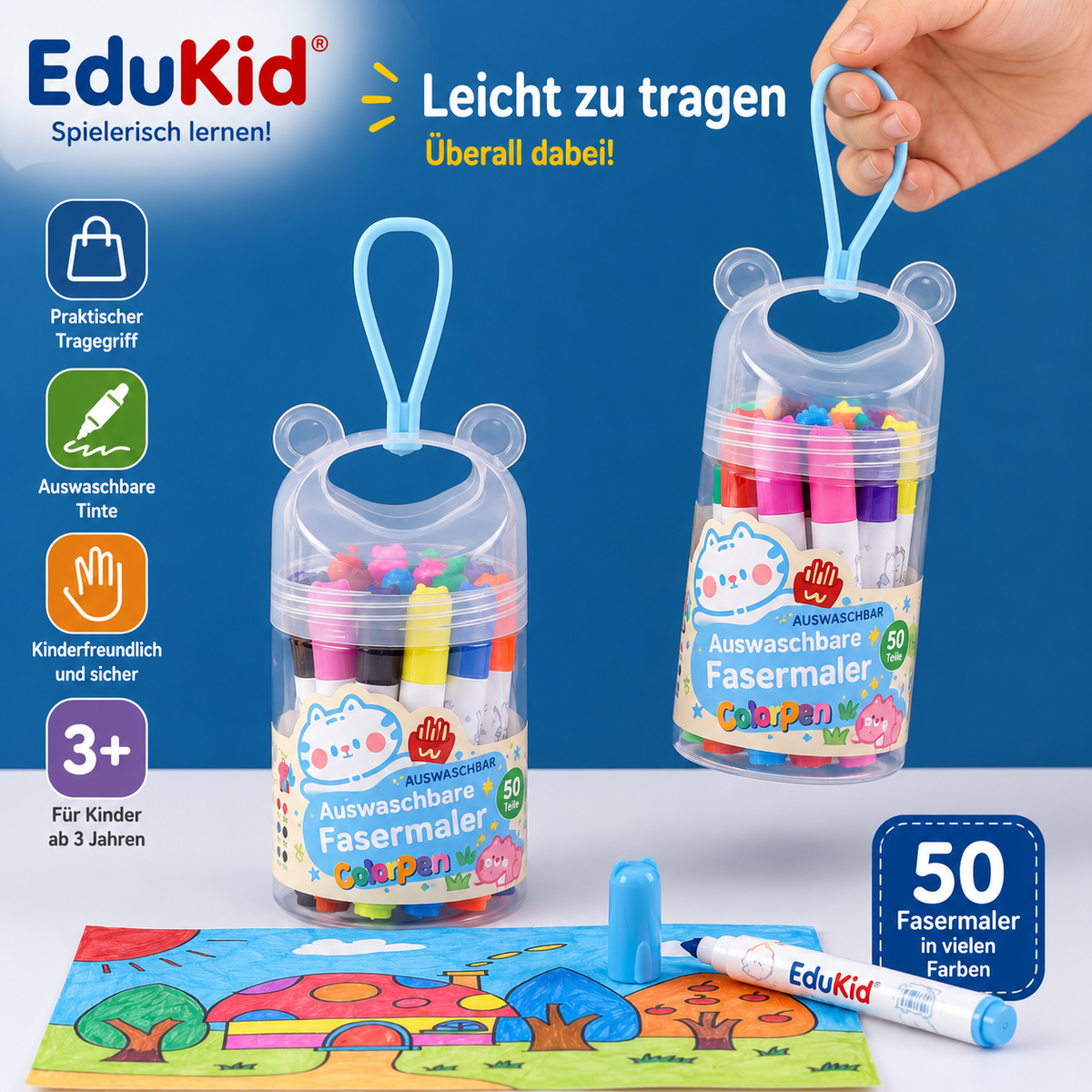 Uitwasbare viltstiften voor kinderen