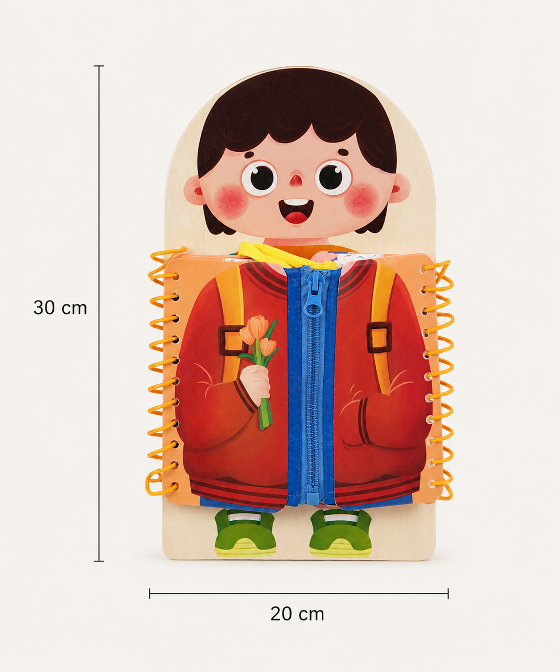 Montessori-busy board van hout
