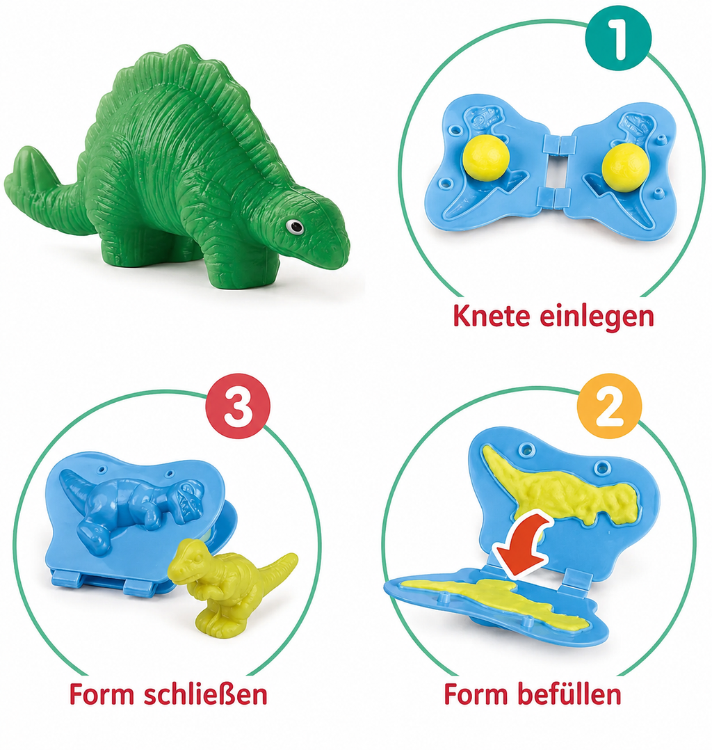 Dinosaurus-kleiset met vormen & gereedschap