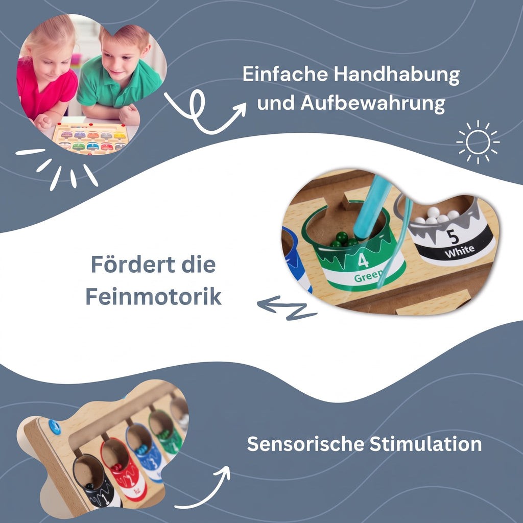 Montessori-magneetpuzzel om kleuren te sorteren