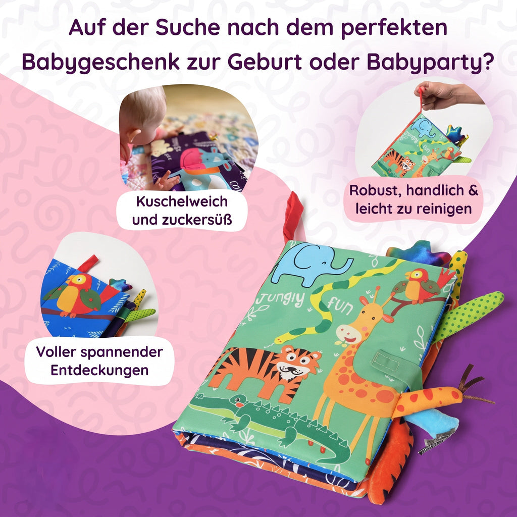 Montessori-stoffen boek voor baby's