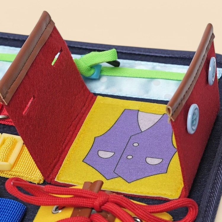 Montessori-activiteitenbord met sluitingen