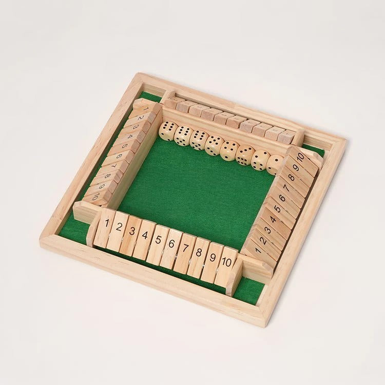 Montessori-cijferspel met dobbelstenen