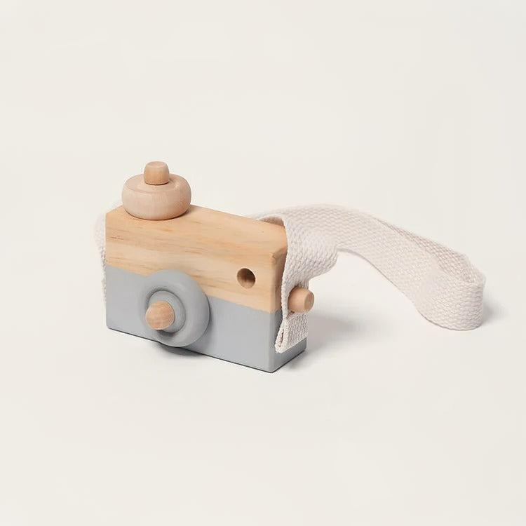 Montessori-speelcamera van hout