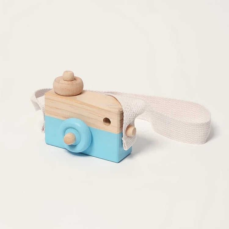 Montessori-speelcamera van hout