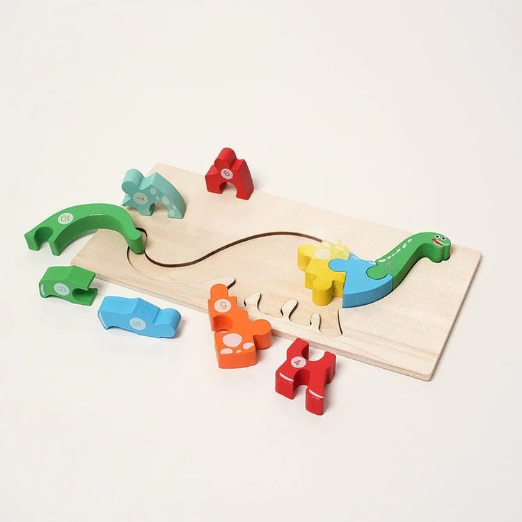 Montessori-houten puzzelset met dierenmotieven