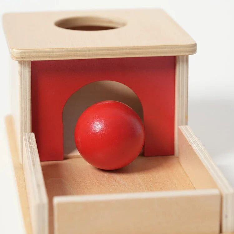 Montessori-objectpermanentiebox van hout