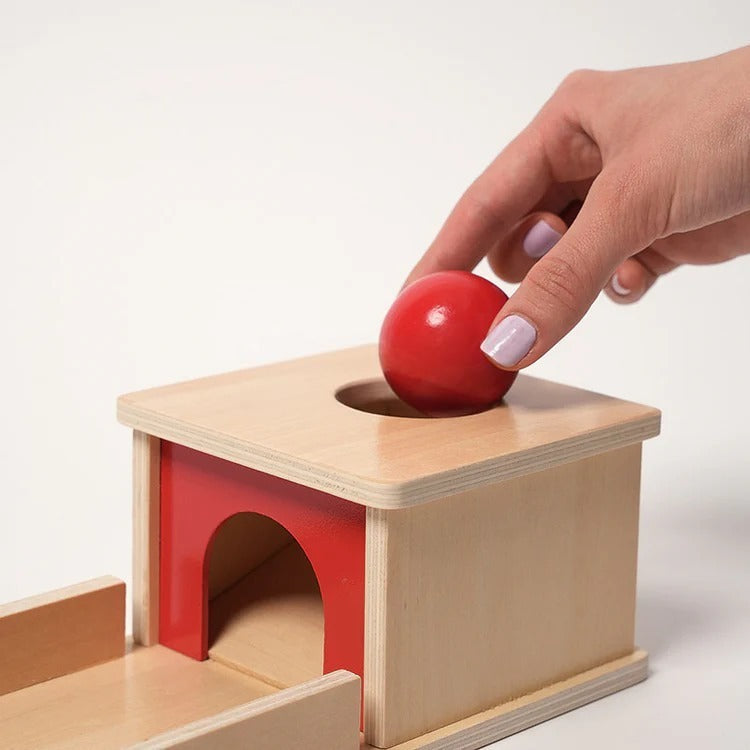 Montessori-objectpermanentiebox van hout
