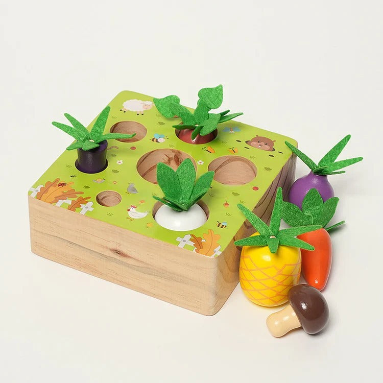 Montessori-houten groenteset