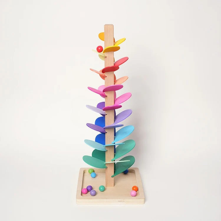 Montessori-regenboogboom van hout