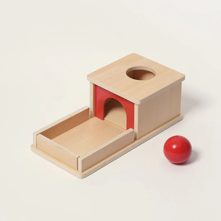Montessori-objectpermanentiebox van hout