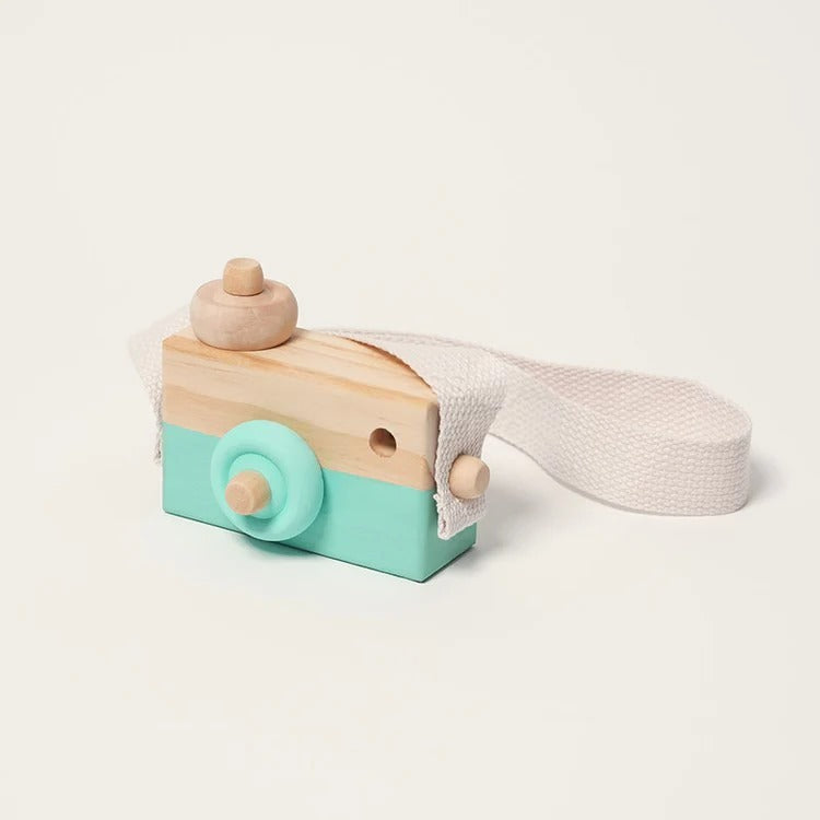 Montessori-speelcamera van hout