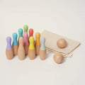 Montessori-bowlingset van hout