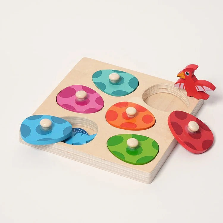Montessori-dinosaurus-uitbroedpuzzel