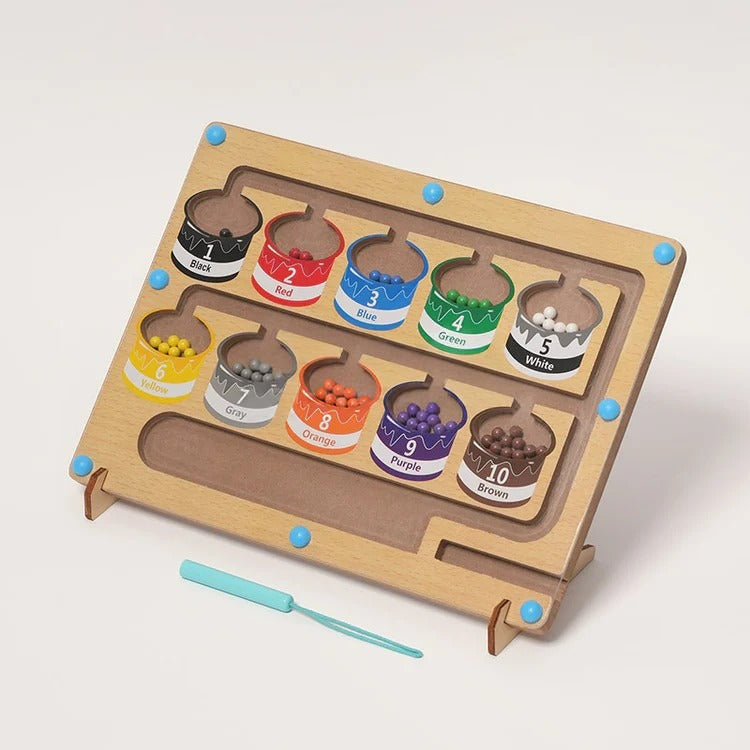 Montessori-magneetpuzzel om kleuren te sorteren