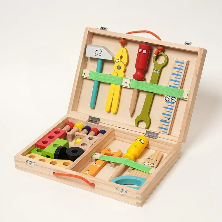 Montessori-gereedschapskist van hout