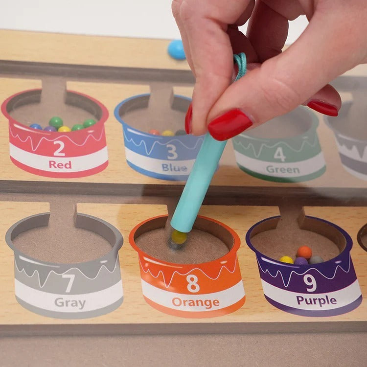 Montessori-magneetpuzzel om kleuren te sorteren