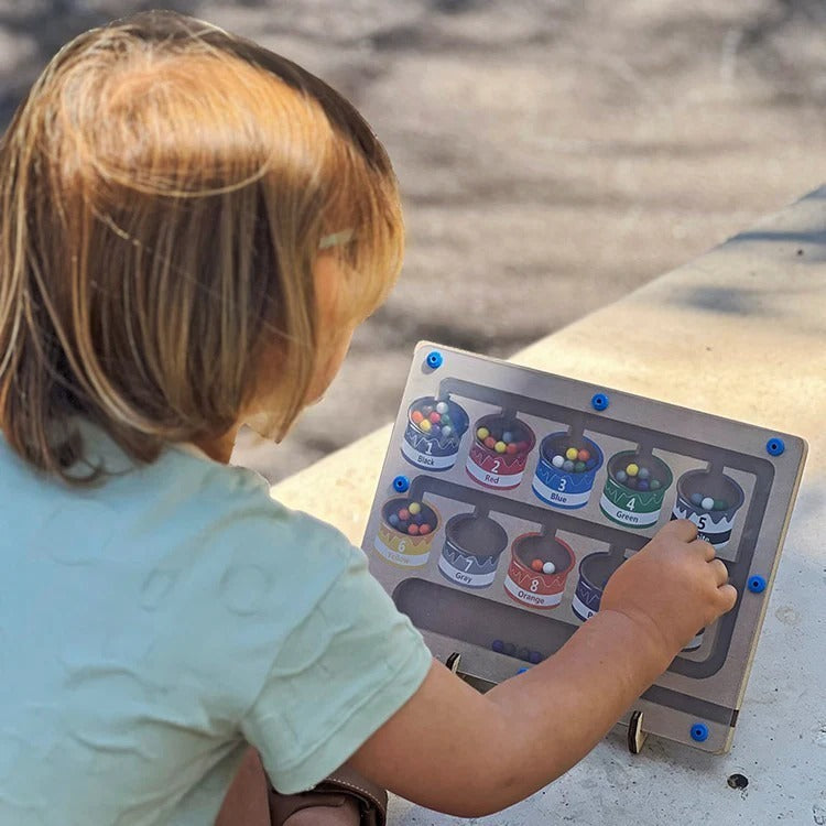 Montessori-magneetpuzzel om kleuren te sorteren