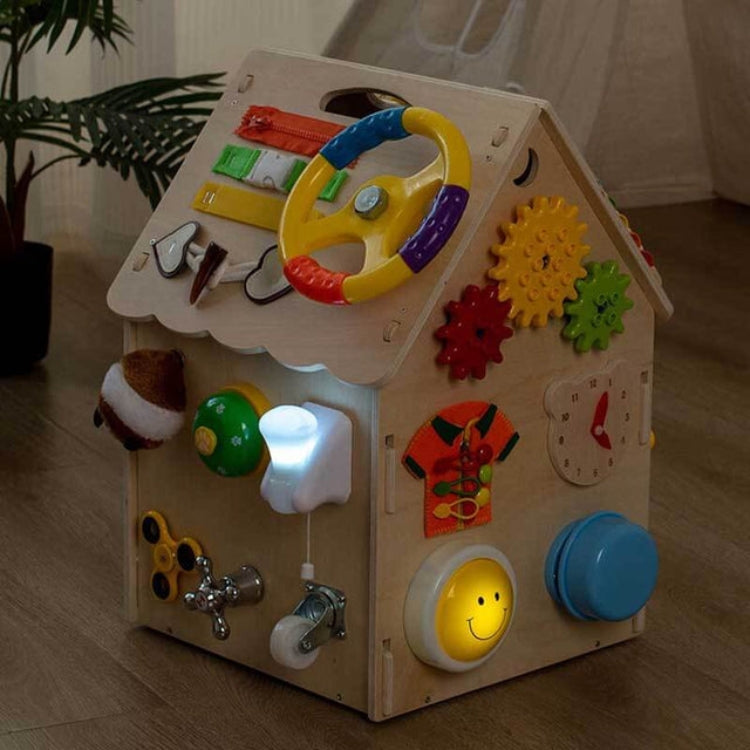 Montessori-activiteitenhuis met opbergruimte