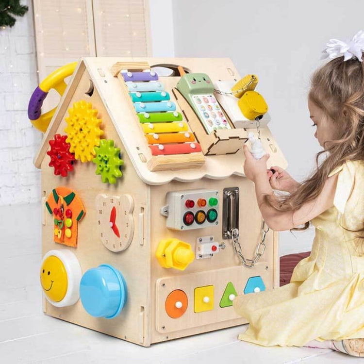 Montessori-activiteitenhuis met opbergruimte