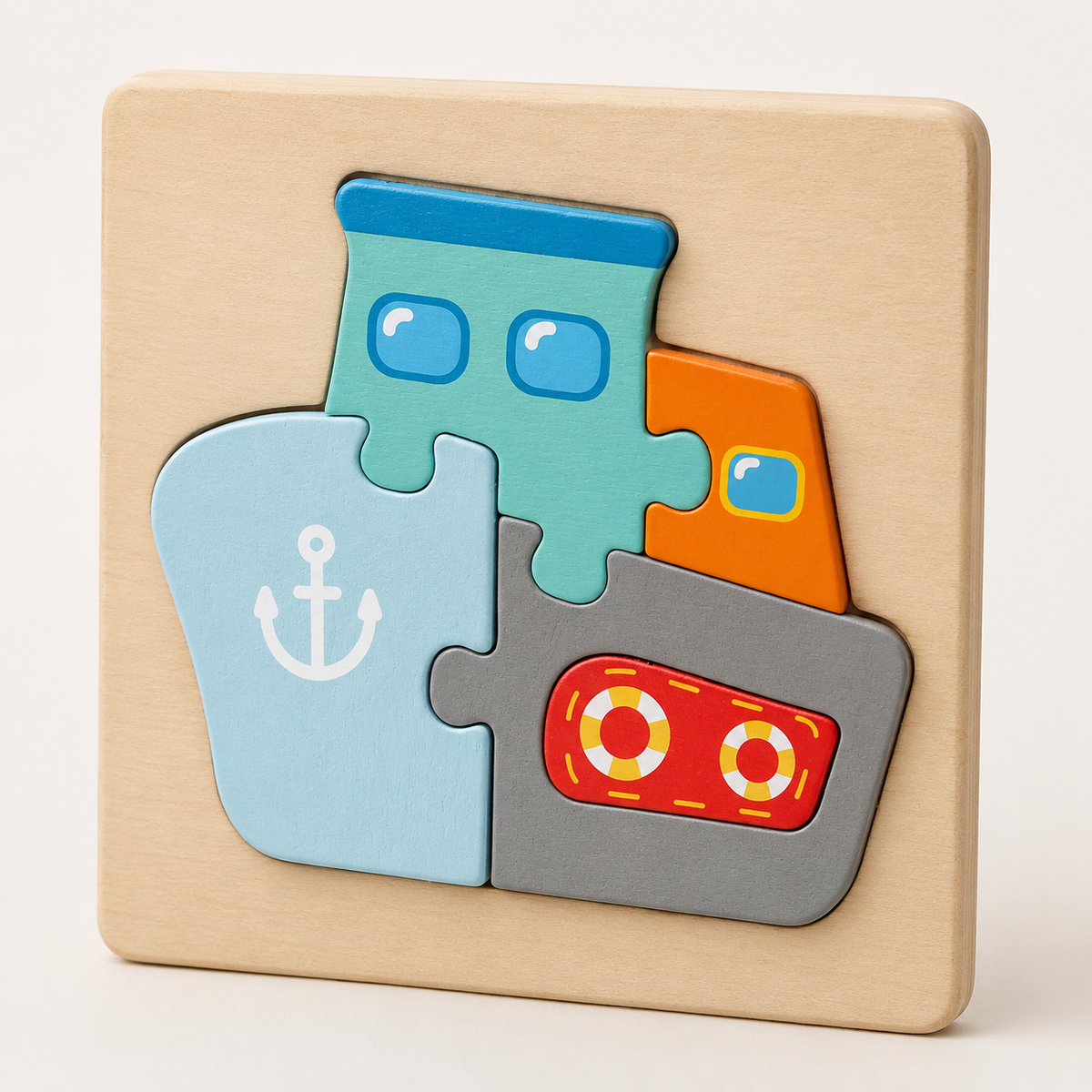 Montessori 3D-houten puzzel met dieren & voertuigen