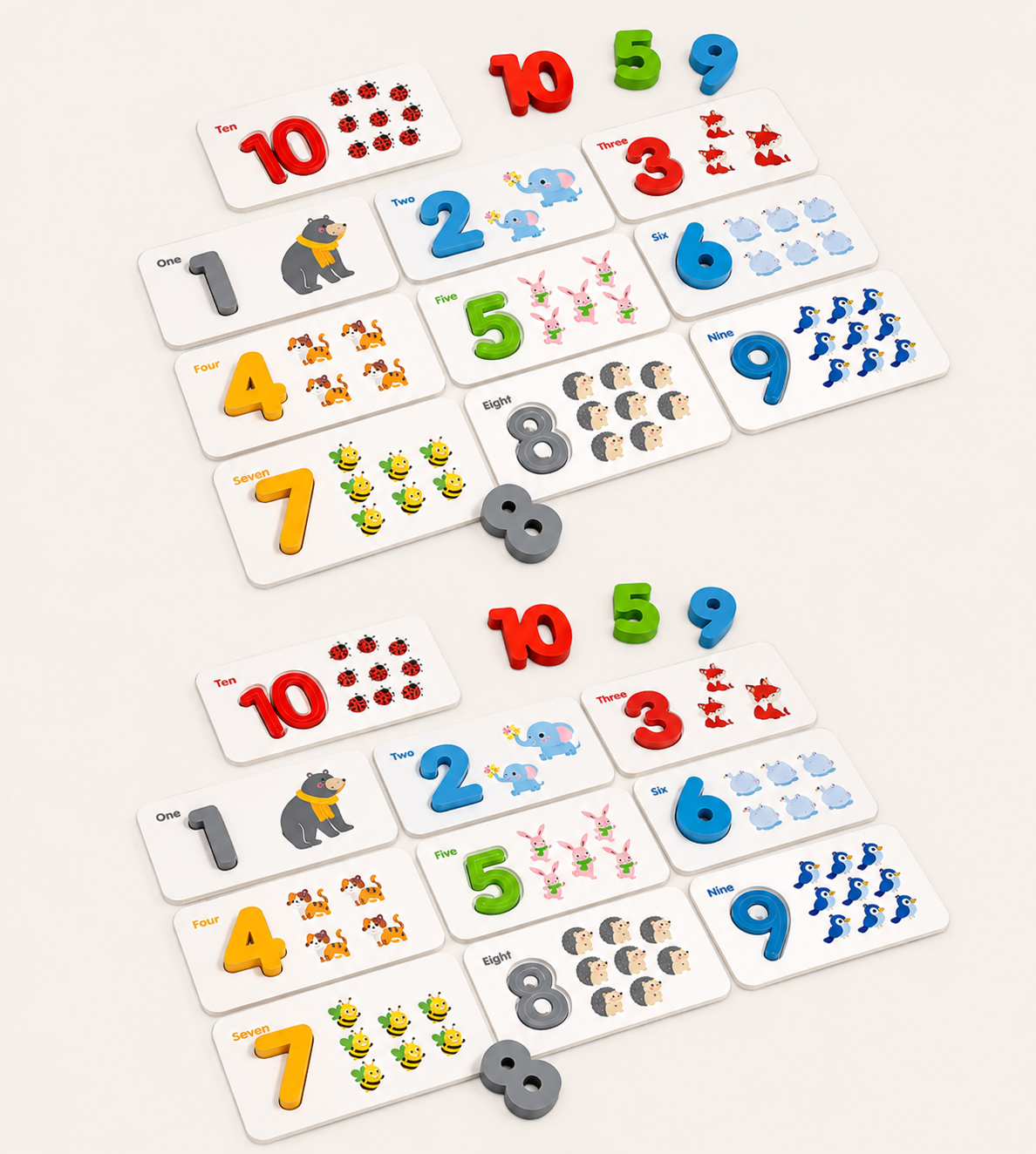 Montessori-houten cijferpuzzel