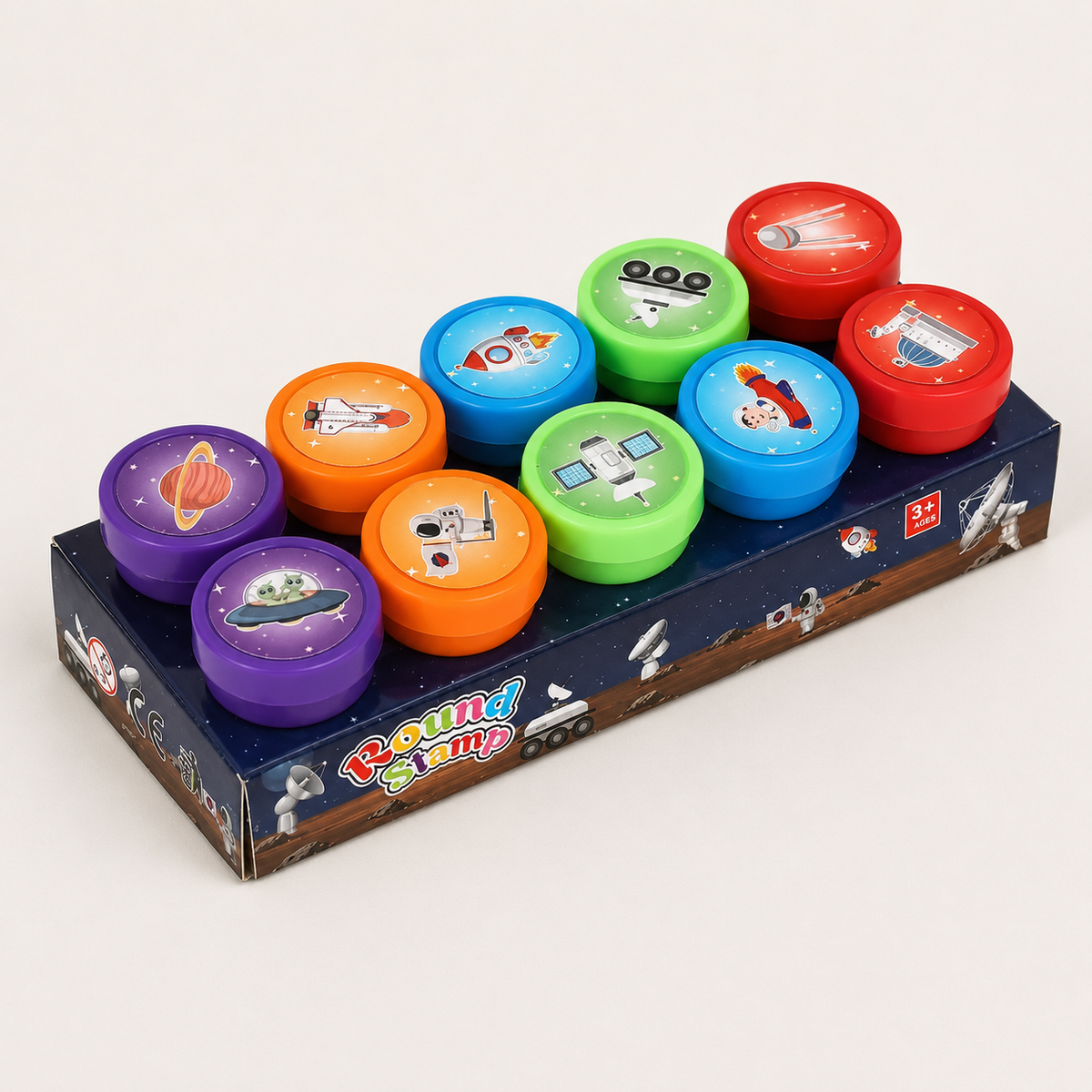 Set van 10 kinderstempels met motieven
