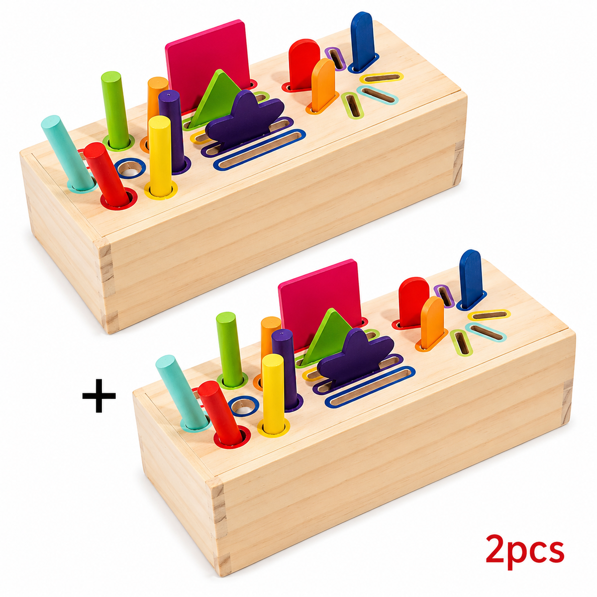 Montessori-sorteerbox voor vormen & kleuren