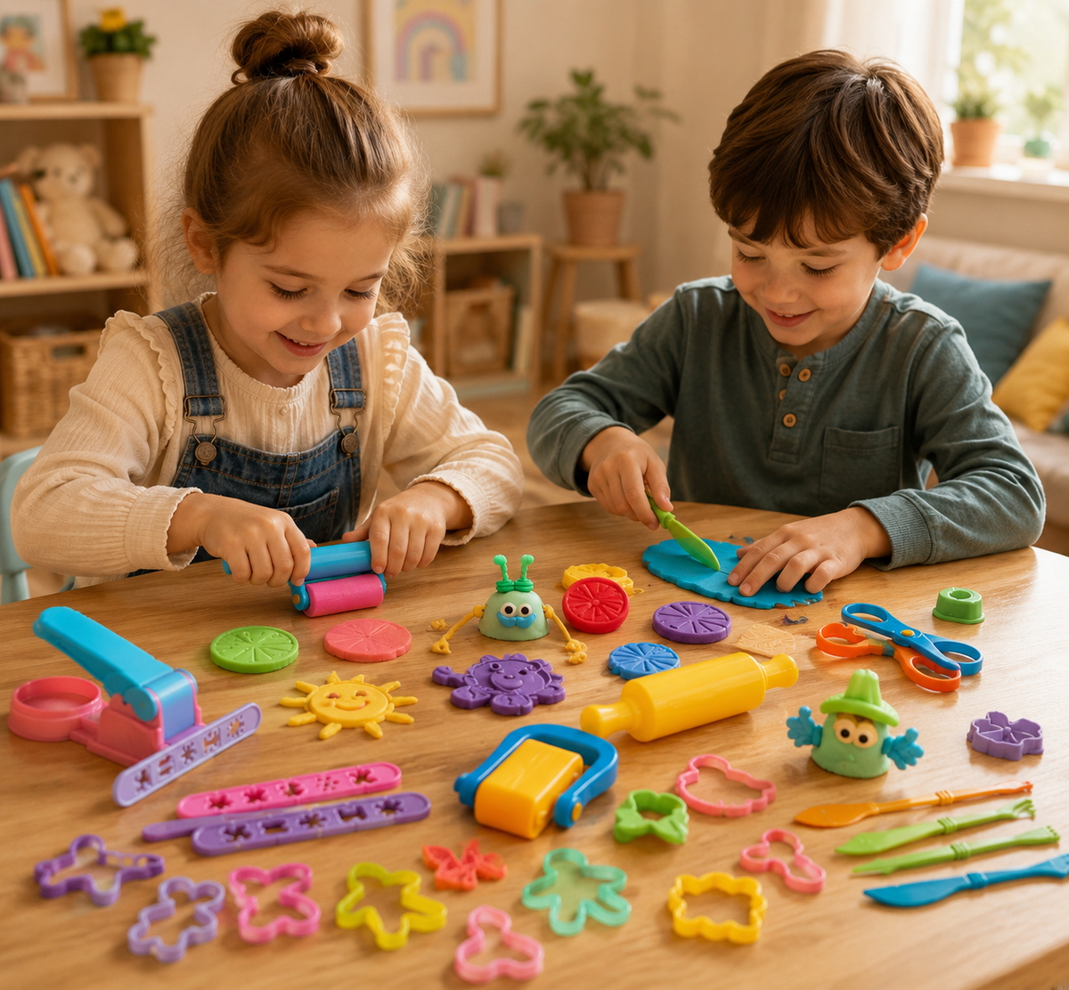 Kleigereedschapset met vormen voor kinderen