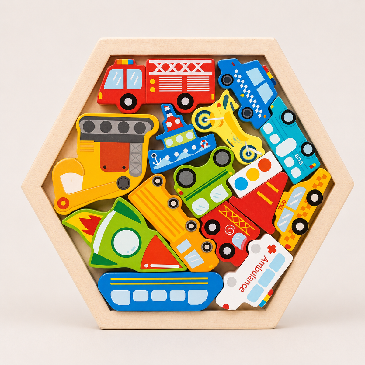 Montessori 3D-houten puzzel voor kinderen