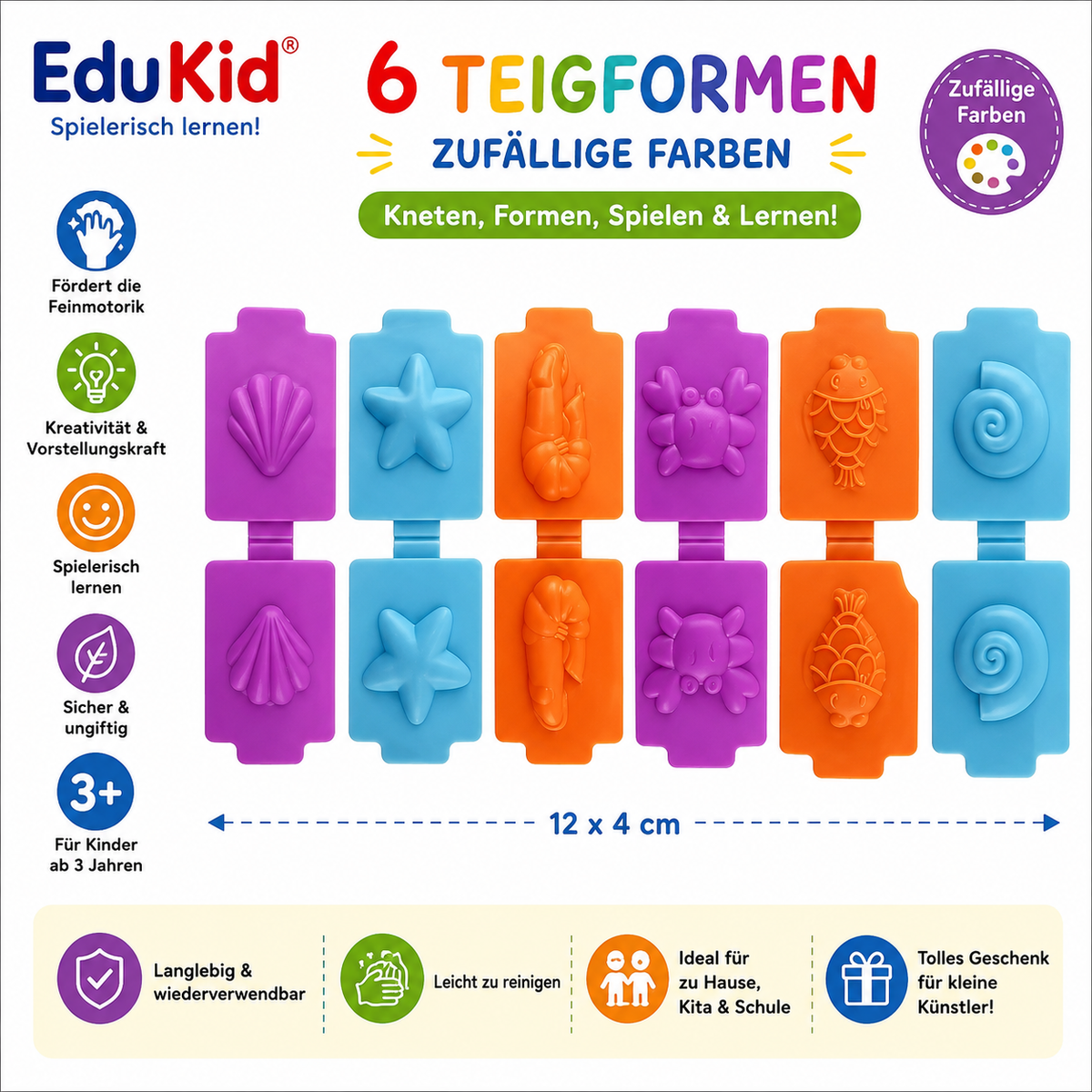 Kleigereedschapset met vormen voor kinderen