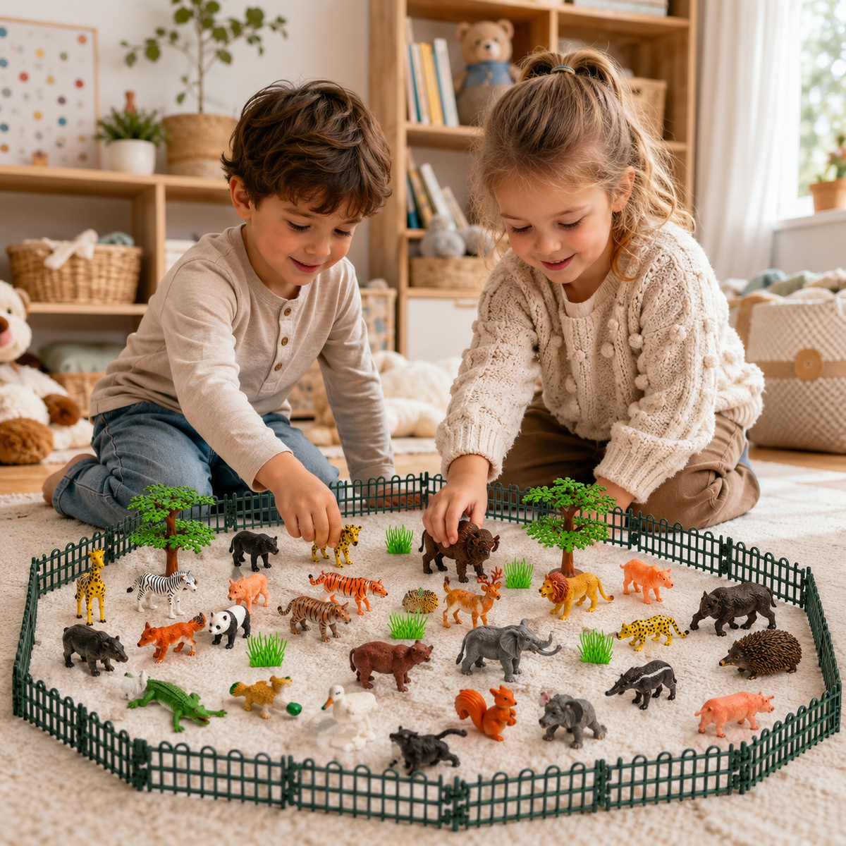 54-delige set dierenfiguren voor kinderen