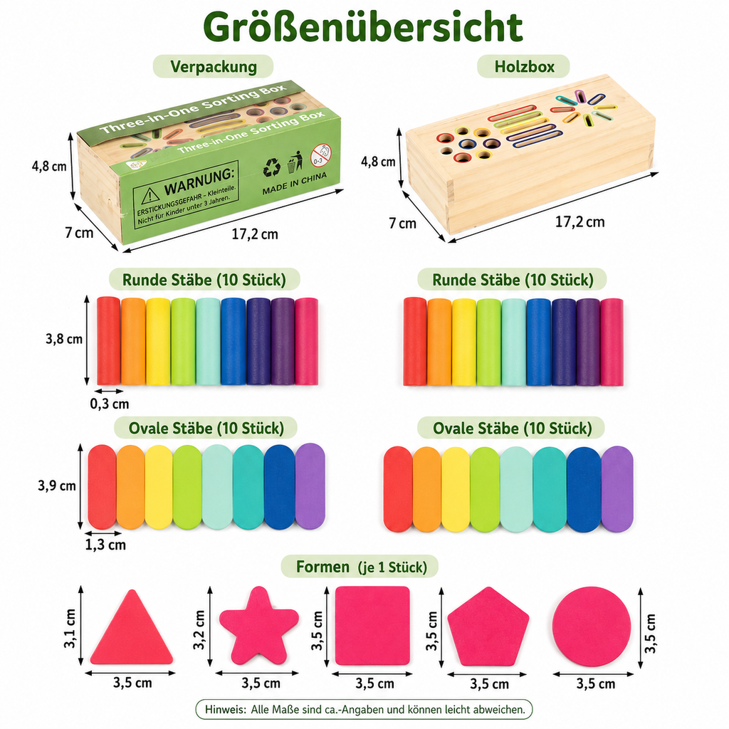 Montessori-sorteerbox voor vormen & kleuren