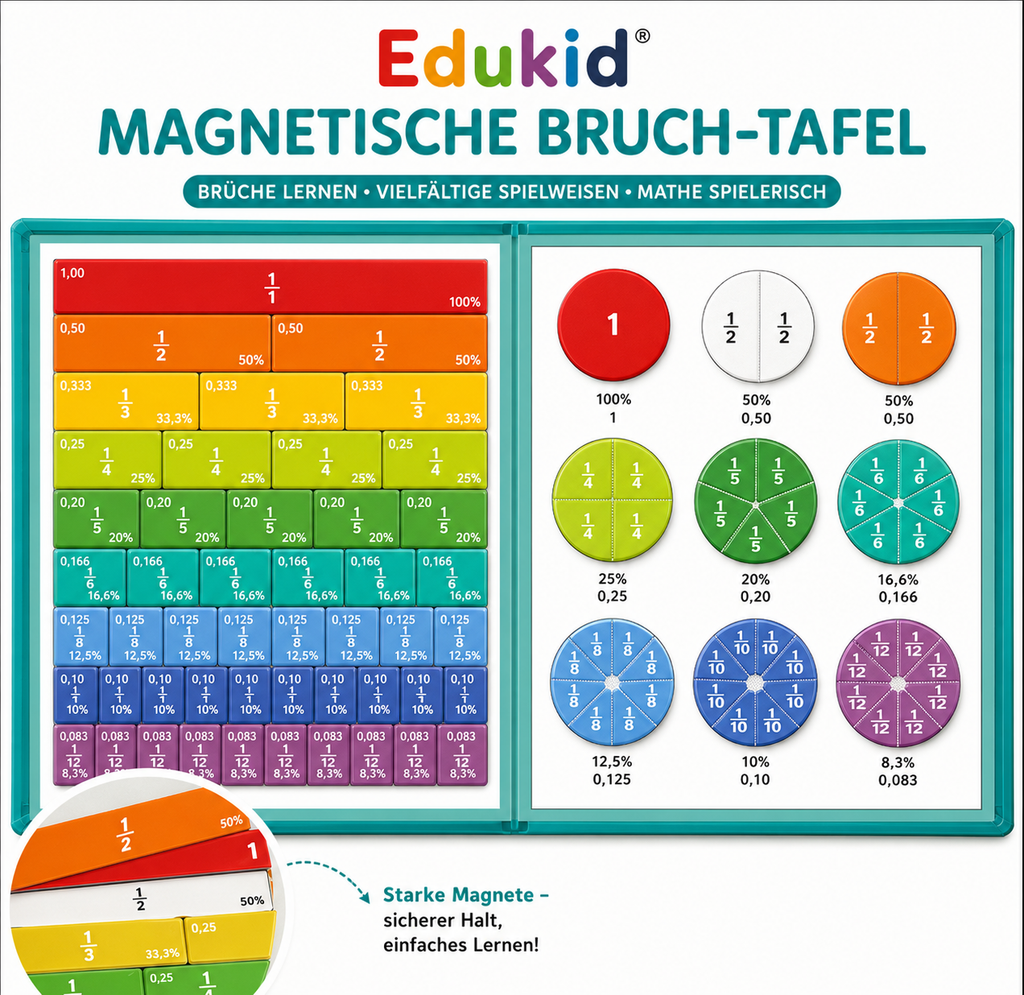 Magnetisch leerspel voor breuken