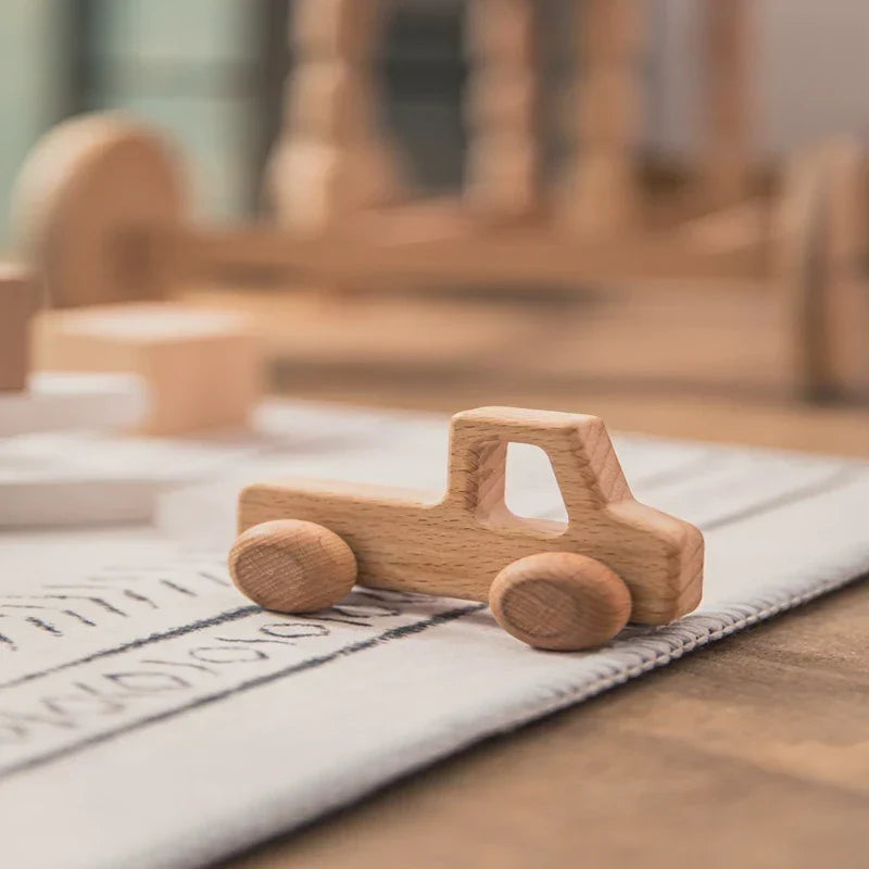 Montessori-houten rollend dinosaurus-speelgoed