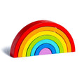 Montessori-houten regenboogpuzzel
